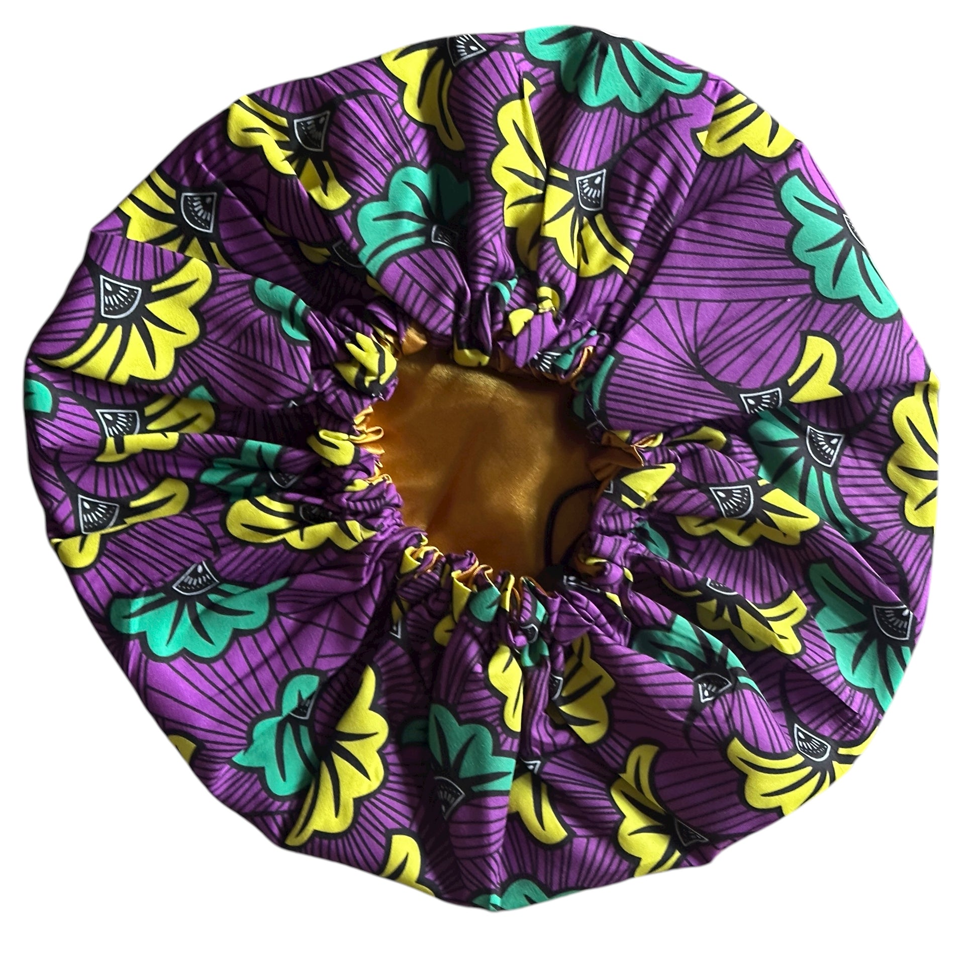 Adjustable Reversible Satin Bonnet – Purple Double-Layered Silk Cap for Hair Protection - Fatisha Boutique #