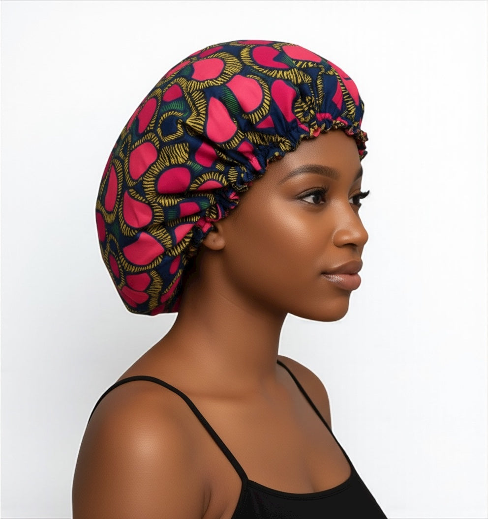 Adjustable Reversible Satin Bonnet – Double-Layered Silk Cap for Hair Protection - Fatisha Boutique #