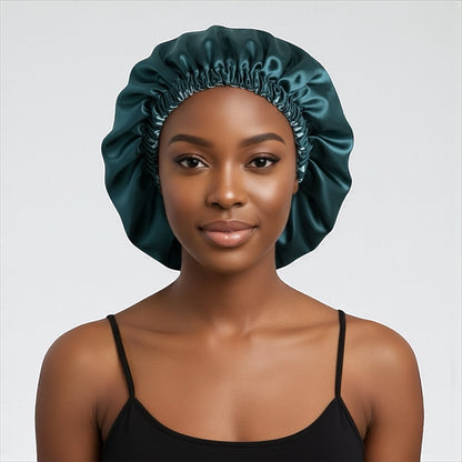 Double-Layered Reversible Satin Silk Bonnet Cap – Hair Protection Night Sleep Cap - Fatisha Boutique #