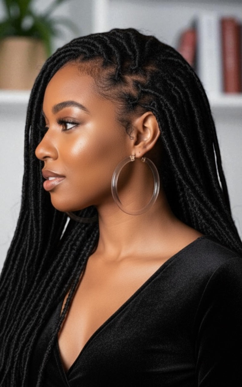 Bohemian 8CM Colourful Hoop Earrings – Lightweight Trendy Statement Jewellery - Fatisha Boutique #