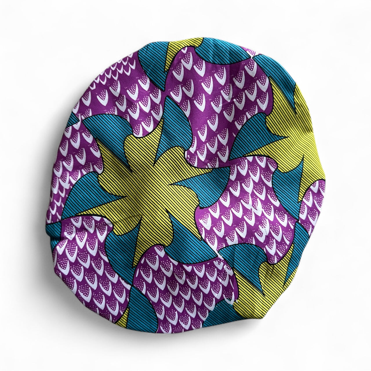 Reversible Ankara Satin Ruffle Bonnet Cap for Kids – Double Layered Hair Protection (Ages 1–5) - Fatisha Boutique #