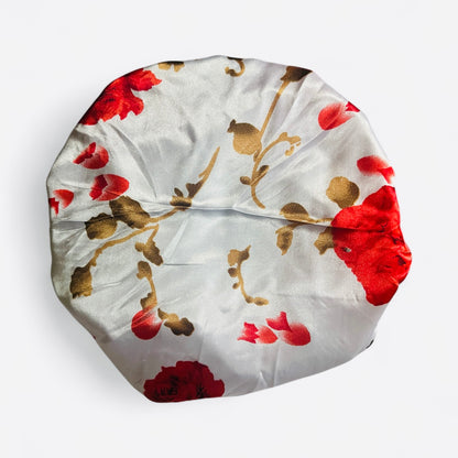 Adjustable Double-Layered Satin Silk Shower & Deep Conditioning Bonnet Cap – Waterproof, Reversible Hair Protector - Fatisha Boutique #