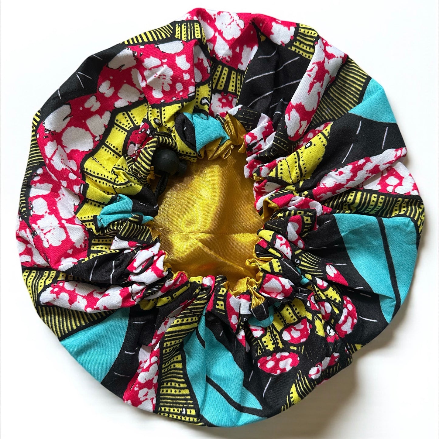 Kids Adjustable Satin Silk Bonnet Cap – Double-Layered Ankara Sleep Cap (Ages 1–5) - Fatisha Boutique #