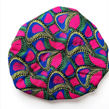 Kids Adjustable Satin Silk Bonnet Cap – Double-Layered Ankara Sleep Cap (Ages 1–5) - Fatisha Boutique #