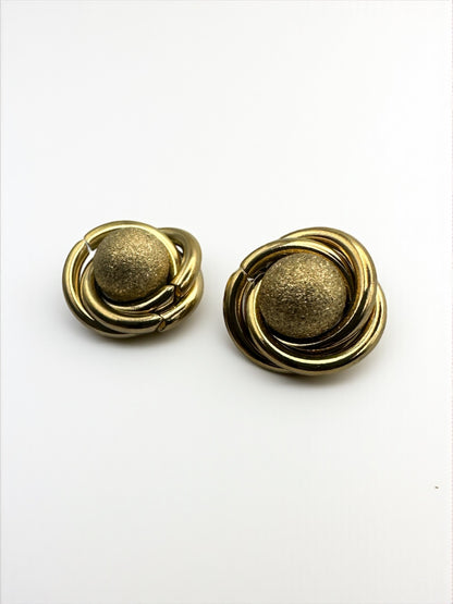 Stainless Steel Textured Sphere Necklace & Earrings Set – Elegant Gold & Silver Jewellery Gift for Women - Fatisha Boutique #