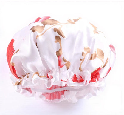 Kids Luxury Satin Shower Bonnet – Double-Layered Silk Cap for Hair Protection (1–5 Years) - Fatisha Boutique #