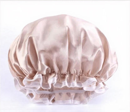 Kids Luxury Satin Shower Bonnet – Double-Layered Silk Cap for Hair Protection (1–5 Years) - Fatisha Boutique #