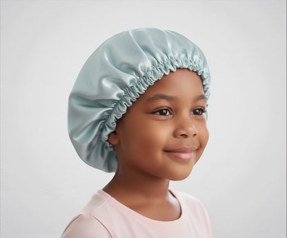 Children's Adjustable Satin Shower Bonnet – Double-Layered Waterproof Hair Cap (1–5 Years) - Fatisha Boutique #