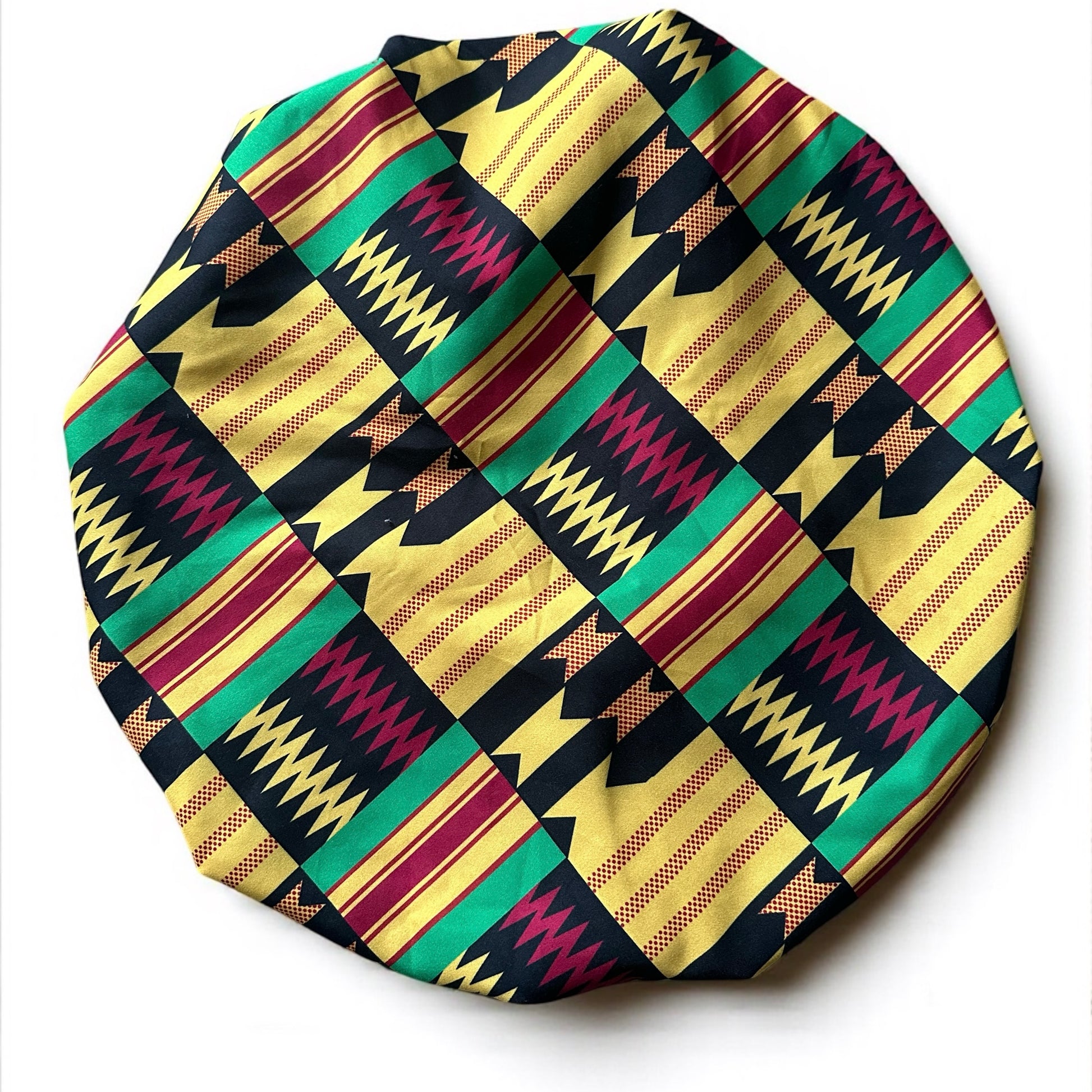 Double Layered Ankara Kente Satin Silk Bonnet Cap – Reversible Sleep Cap for Natural Hair, Braids & Locs - Fatisha Boutique #