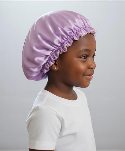 Kids Adjustable Double-Layered Reversible Satin Silk Bonnet Caps (1–5 Years) - Fatisha Boutique #