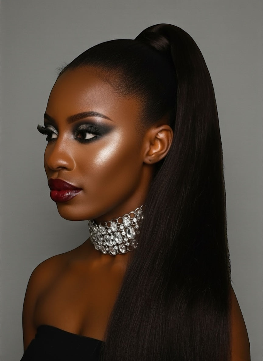 Elegant Chunky Rhinestone Choker Necklace – Statement Crystal Collar in Gold, Silver, Multicolour - Fatisha Boutique #