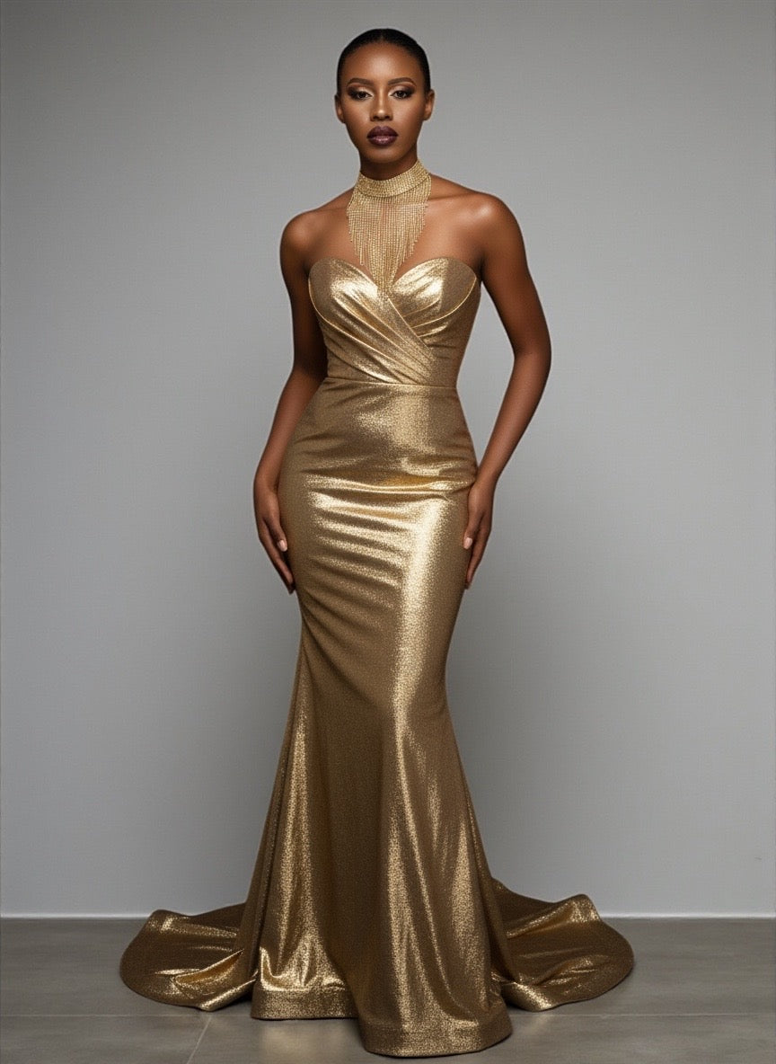 Elegant Rhinestone Tassel Choker Necklace – Long Crystal Statement Jewellery in Black, Gold & Silver - Fatisha Boutique #