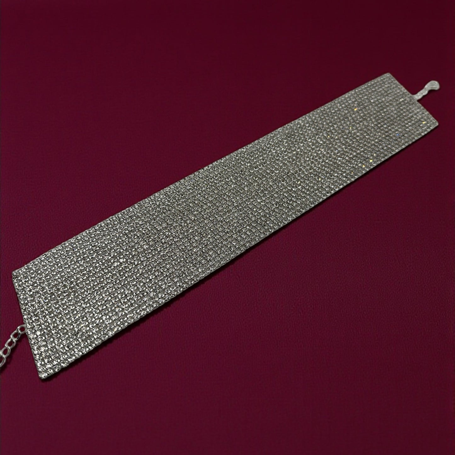 Elegant Rhinestone Layered Statement Choker Necklace – Silver & Gold Options - Fatisha Boutique #