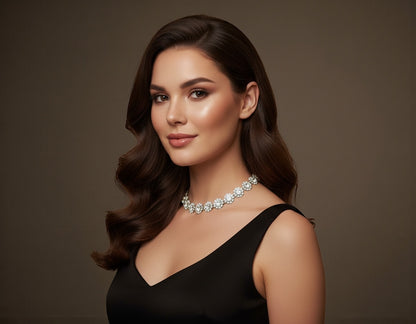 Elegant 1CM Wide Sparkling Rhinestone Choker Necklace – Classic Glam