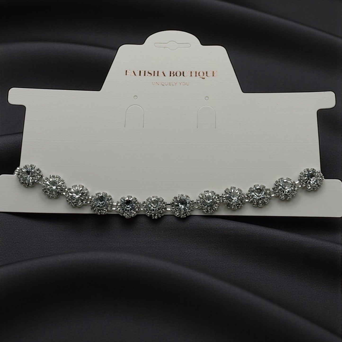 Elegant 1CM Wide Sparkling Rhinestone Choker Necklace – Classic Glam