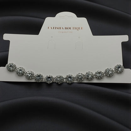 Elegant 1CM Wide Sparkling Rhinestone Choker Necklace – Classic Glam