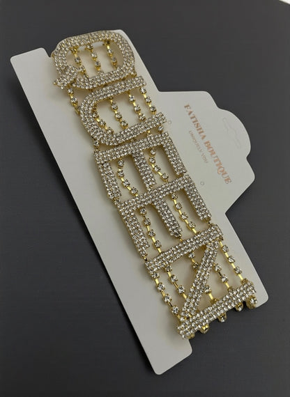 Queen Rhinestone Statement Choker – Bold Luxury Crystal Neckpiece - Fatisha Boutique #