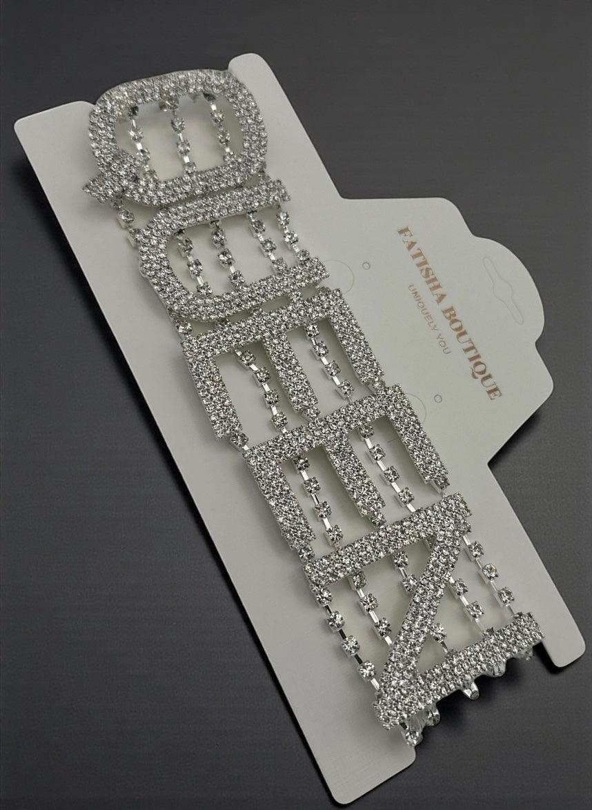 Queen Rhinestone Statement Choker – Bold Luxury Crystal Neckpiece - Fatisha Boutique #