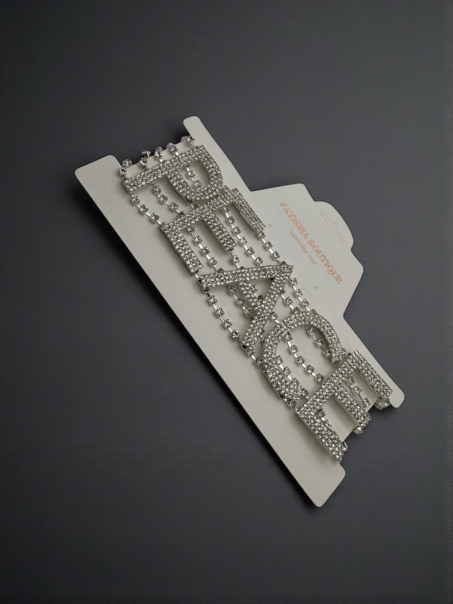 PEACE Rhinestone Statement Choker – Bold Luxury Crystal Neckpiece - Fatisha Boutique #