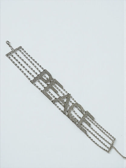 PEACE Rhinestone Statement Choker – Bold Luxury Crystal Neckpiece - Fatisha Boutique #