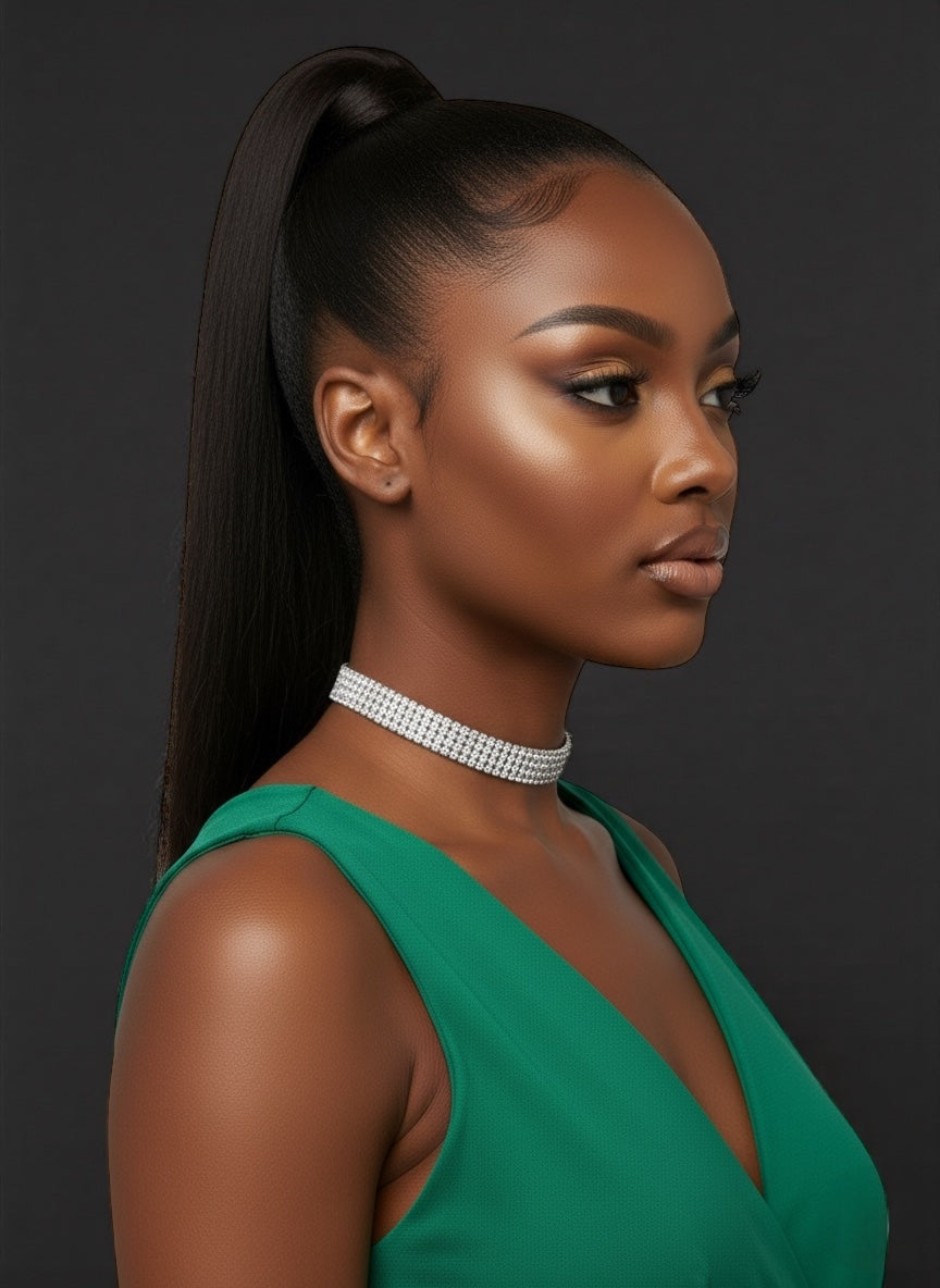 Elegant 1CM Rhinestone Choker Necklace – Gold or Silver Sparkle Glam