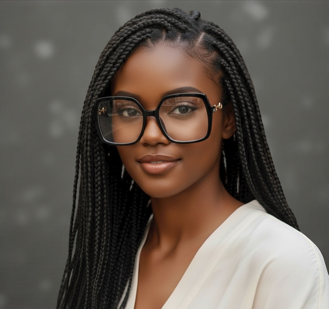 Oversized Square Frame Sunglasses – Chic Gradient Lens UV400 Fashion Eyewear for Women - Fatisha Boutique #