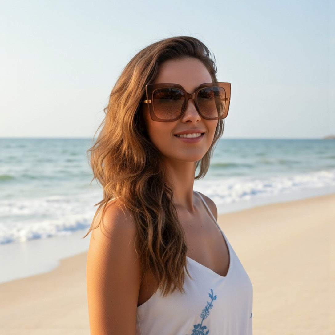 Luxury Pearl Handle Oversized Square Sunglasses – UV400 Gradient Lens Fashion Eyewear for Women - Fatisha Boutique #