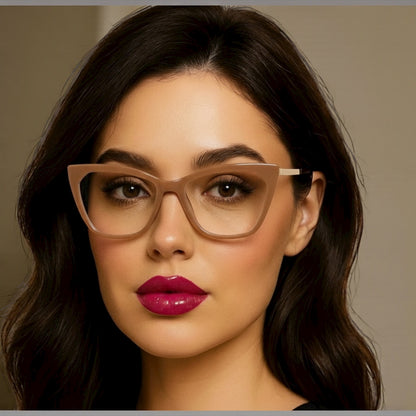 Bold Cat-Eye Glasses for Women – UV400 & Anti-Reflective Eyewear Frames - Fatisha Boutique #