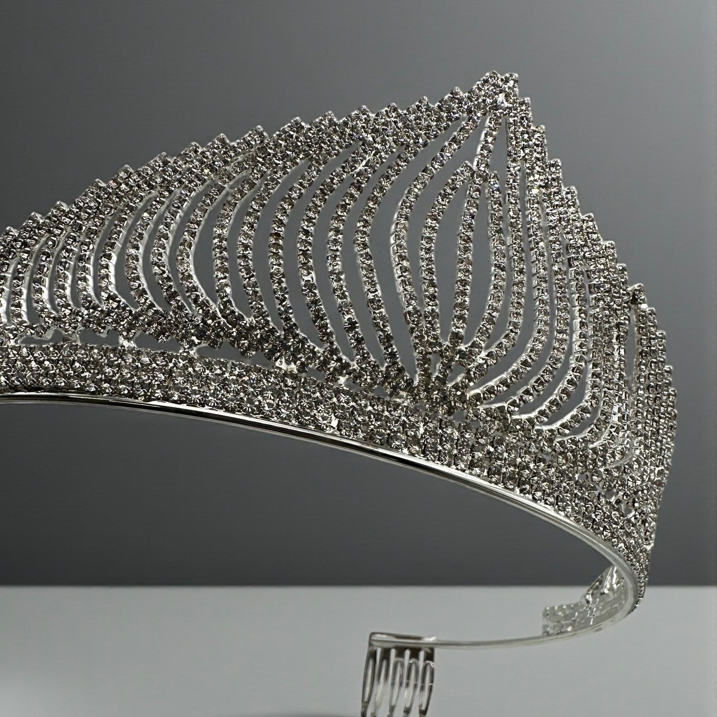 Bridal Crystal Rhinestone Tiara Crown Headpiece – Gold & Silver – Prom & Wedding Accessory - Fatisha Boutique #