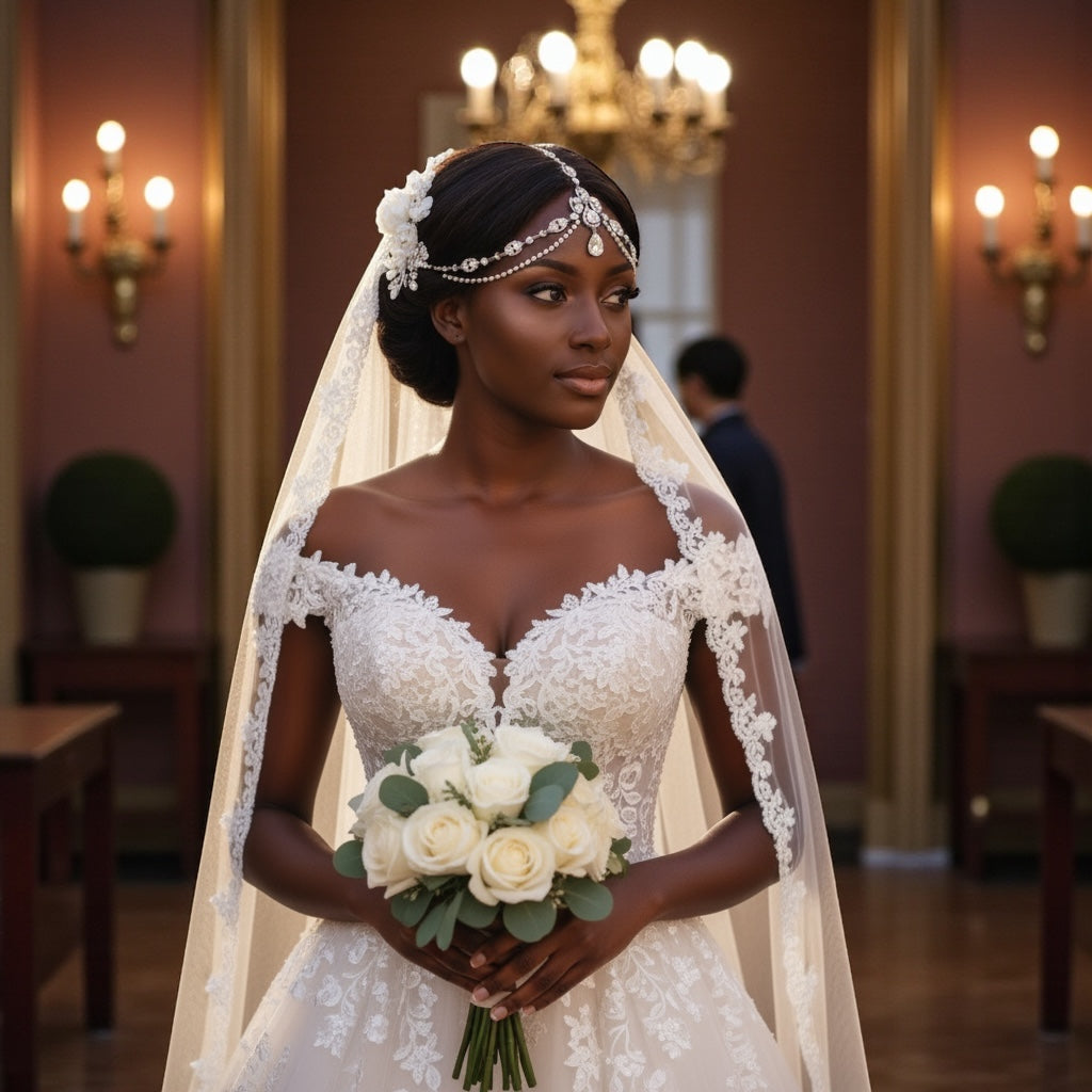 Regal Crystal Bridal Forehead Headpiece – Gold & Silver Rhinestone Hair Jewelry for Weddings & Special Occasions - Fatisha Boutique #