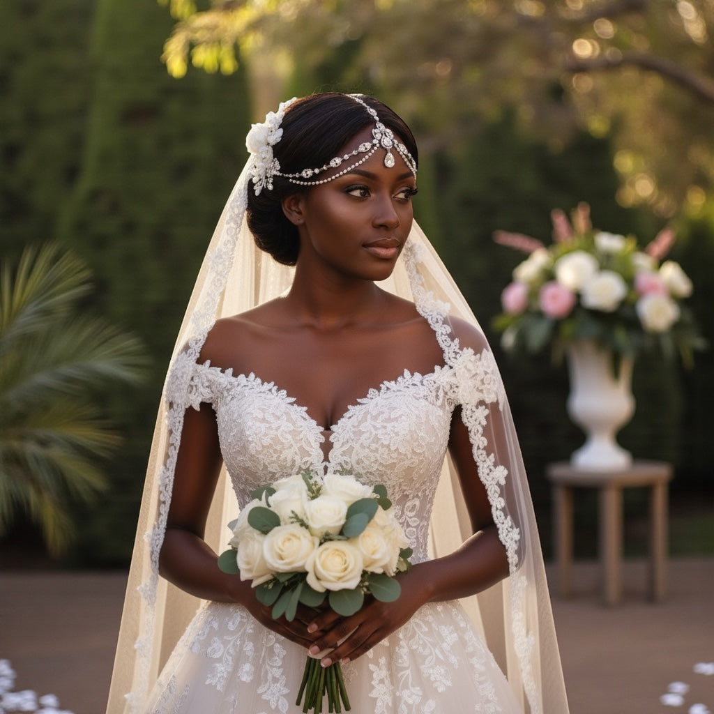 Regal Crystal Bridal Forehead Headpiece – Gold & Silver Rhinestone Hair Jewelry for Weddings & Special Occasions - Fatisha Boutique #