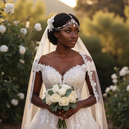 Regal Crystal Bridal Forehead Headpiece – Gold & Silver Rhinestone Hair Jewelry for Weddings & Special Occasions - Fatisha Boutique #