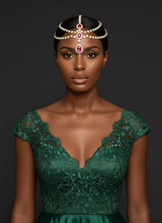 Pink Crystal Multi-Layered Rhinestone Headpiece – Elegant Diamante Hair Jewellery - Fatisha Boutique #