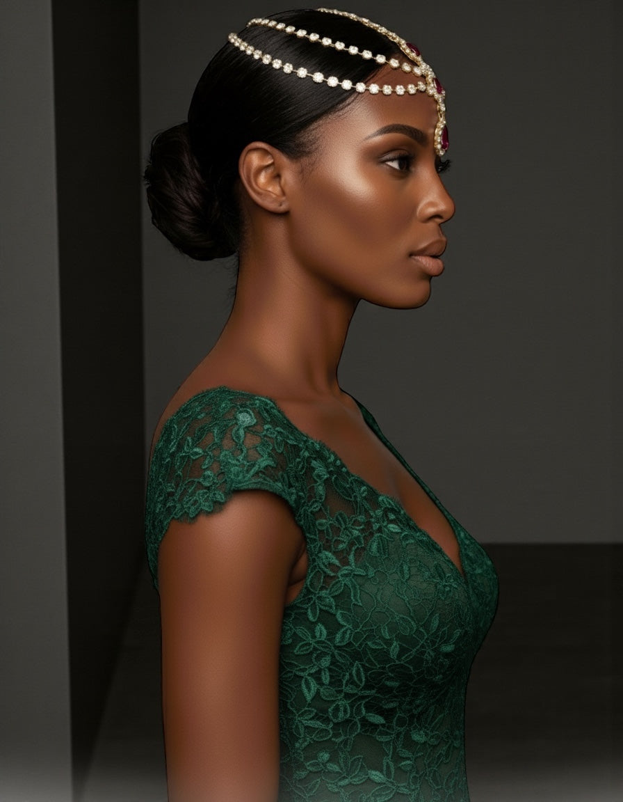 Pink Crystal Multi-Layered Rhinestone Headpiece – Elegant Diamante Hair Jewellery - Fatisha Boutique #