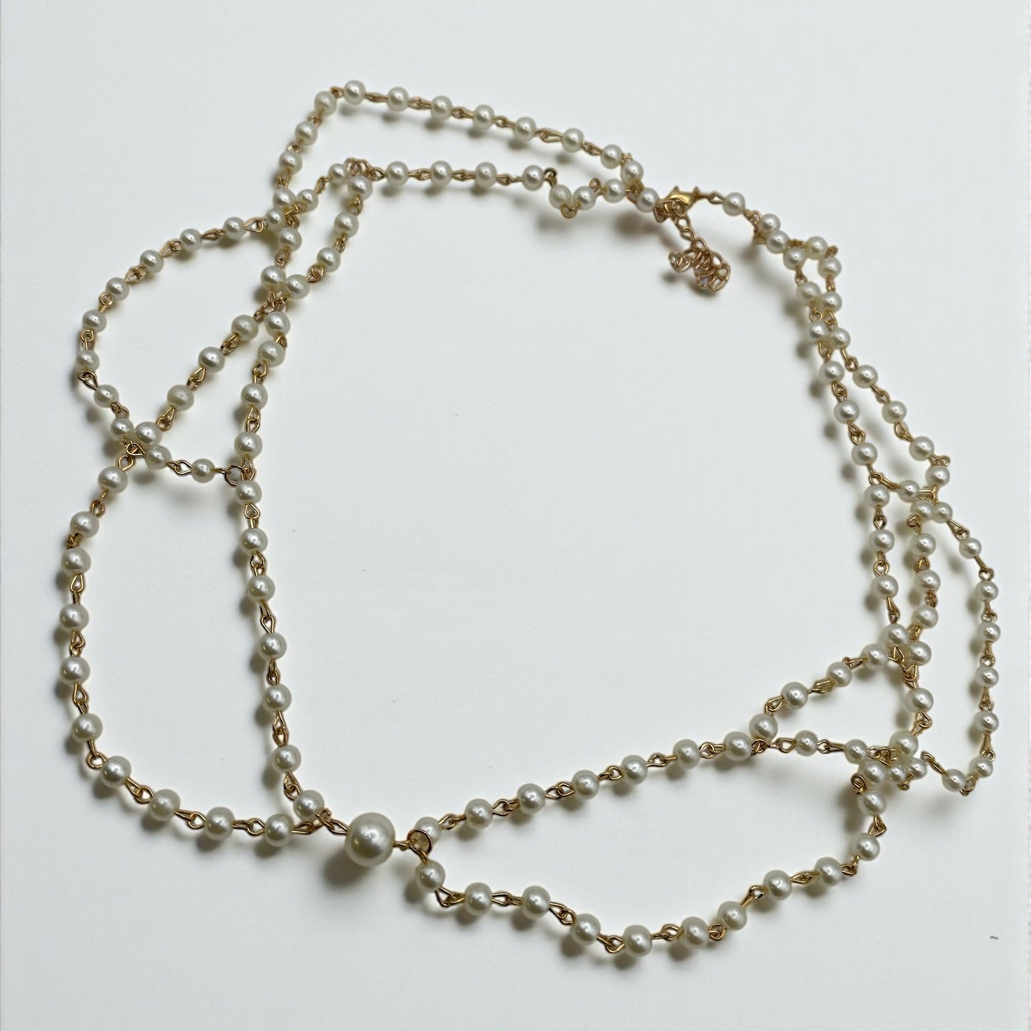 Bridal Multilayer Faux Pearl Tassel Headpiece – Boho Wedding Hair Jewellery - Fatisha Boutique #