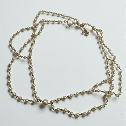 Bridal Multilayer Faux Pearl Tassel Headpiece – Boho Wedding Hair Jewellery - Fatisha Boutique #