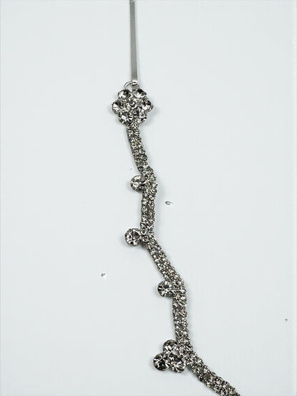 Bridal Teardrop Rhinestone Forehead Headpiece – Gold & Silver Crystal Hair Jewellery - Fatisha Boutique #