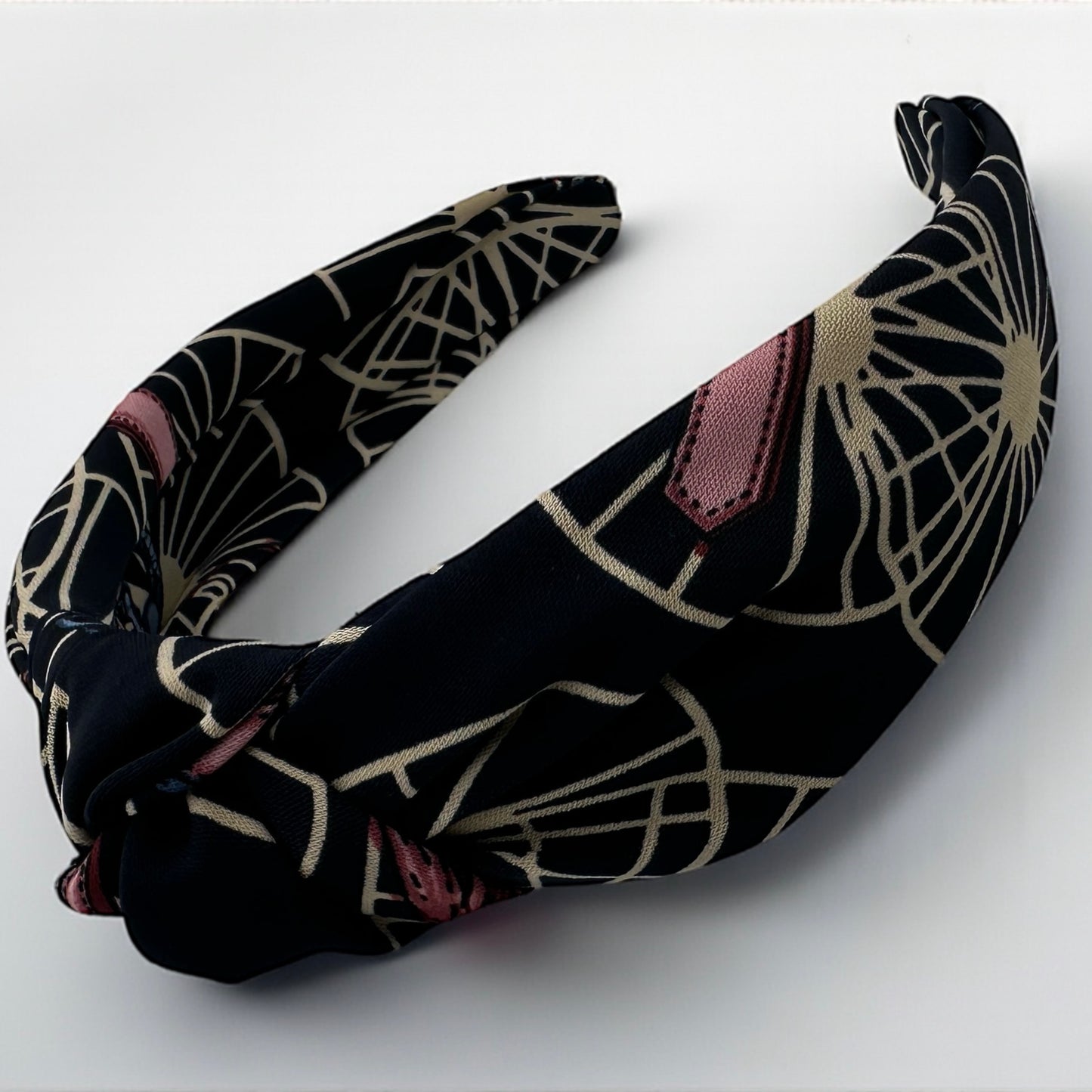 Vintage Knot Satin Silk Headband – Bold Baroque Patterned Turban Style Hair Accessory - Fatisha Boutique #