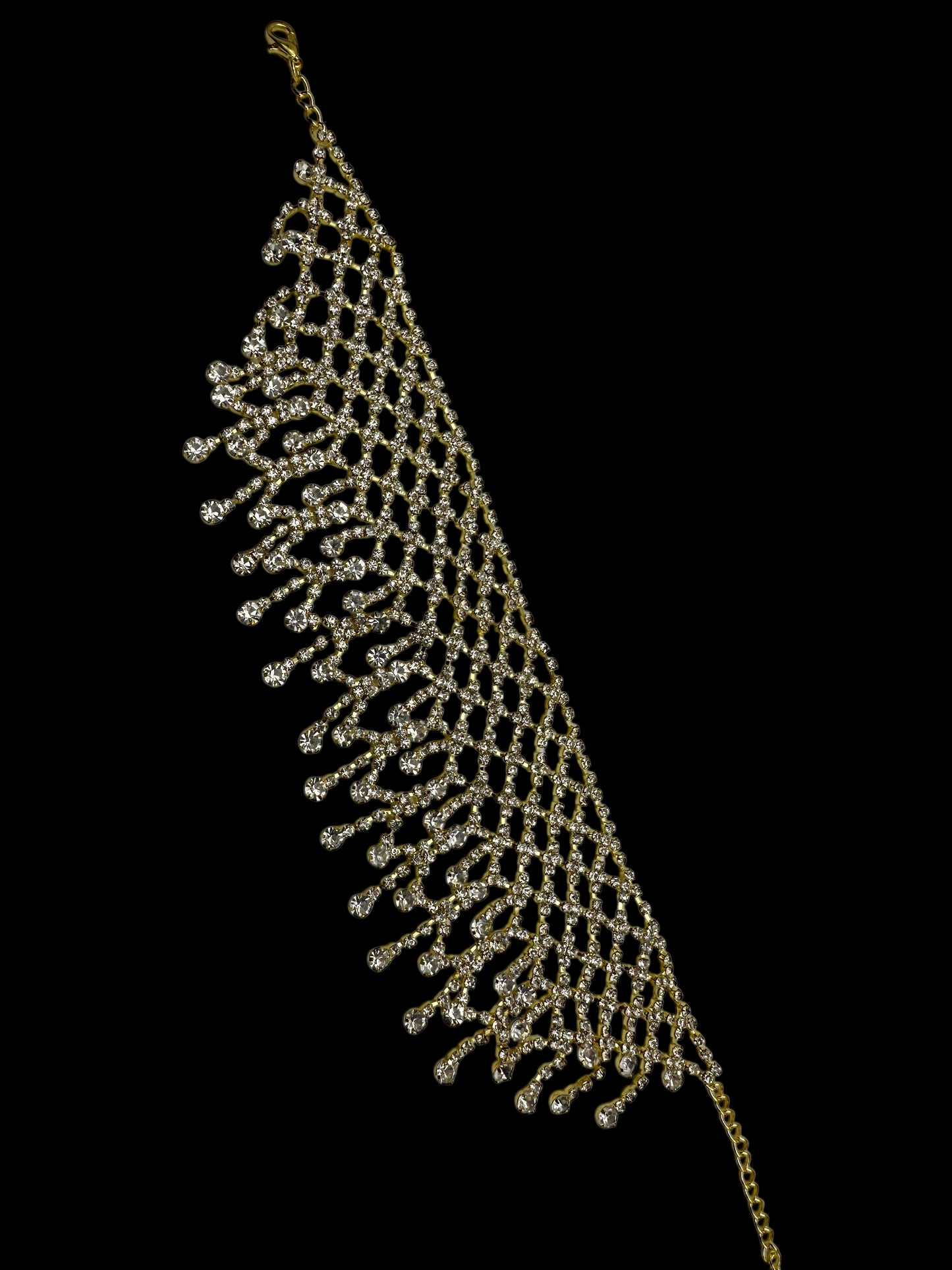 Elegant Rhinestone Choker Necklace – Handmade Statement Jewellery - Fatisha Boutique #