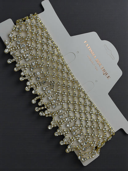 Elegant Rhinestone Choker Necklace – Handmade Statement Jewellery - Fatisha Boutique #