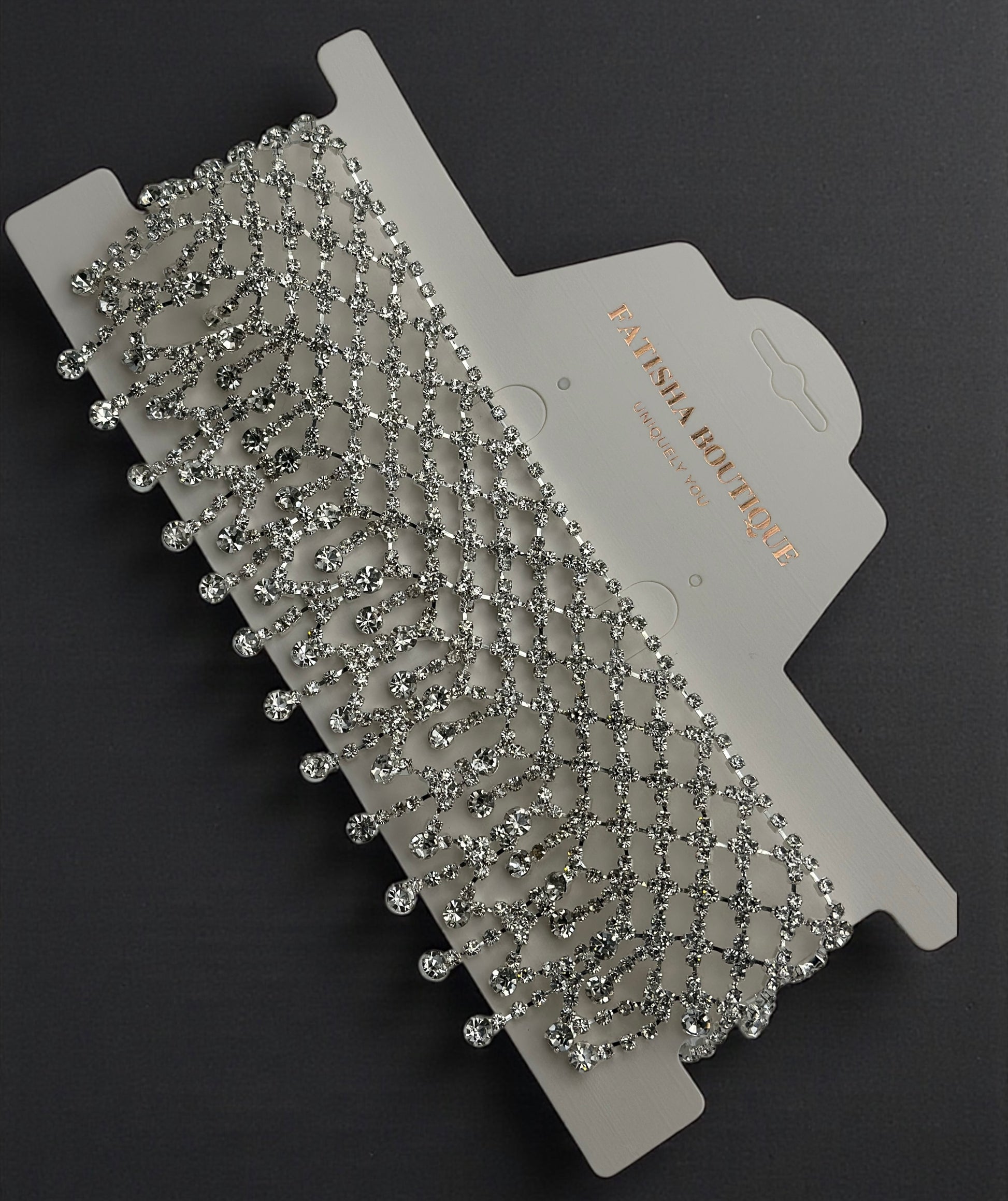 Elegant Rhinestone Choker Necklace – Handmade Statement Jewellery - Fatisha Boutique #