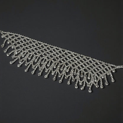 Elegant Rhinestone Choker Necklace – Handmade Statement Jewellery - Fatisha Boutique #