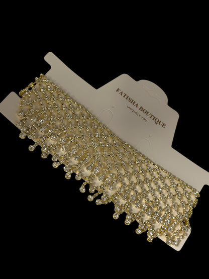 Elegant Rhinestone Choker Necklace – Handmade Statement Jewellery - Fatisha Boutique #