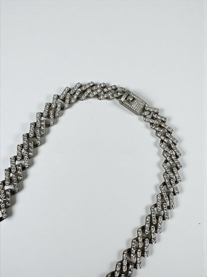 Elegant Rhinestone Cuban Butterfly Pendant Necklace – Sparkling Statement Jewellery in Gold & Silver