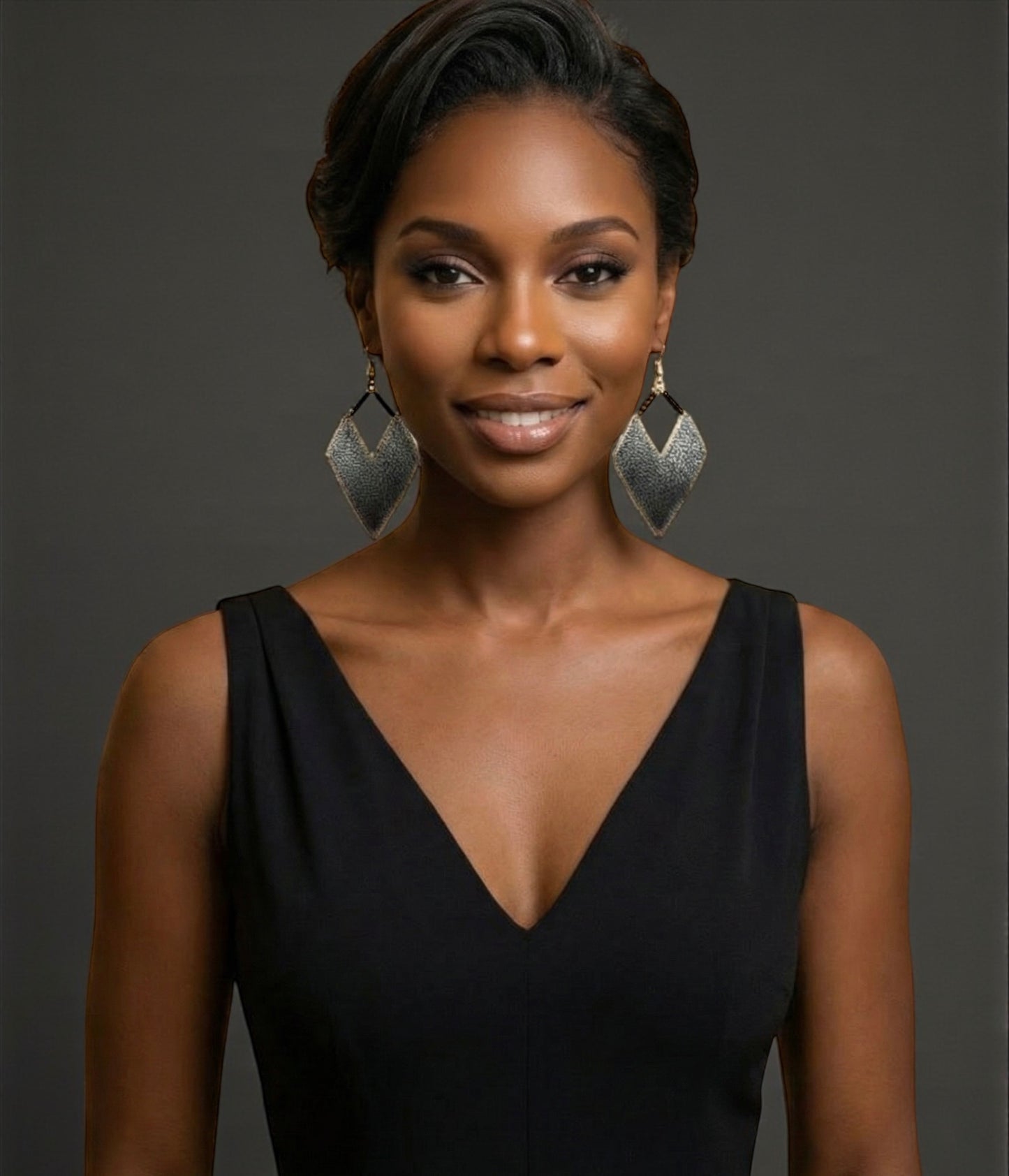 Authentic African Silver Engraved Dangle Earrings – Handcrafted Tribal Statement Jewellery - Fatisha Boutique #