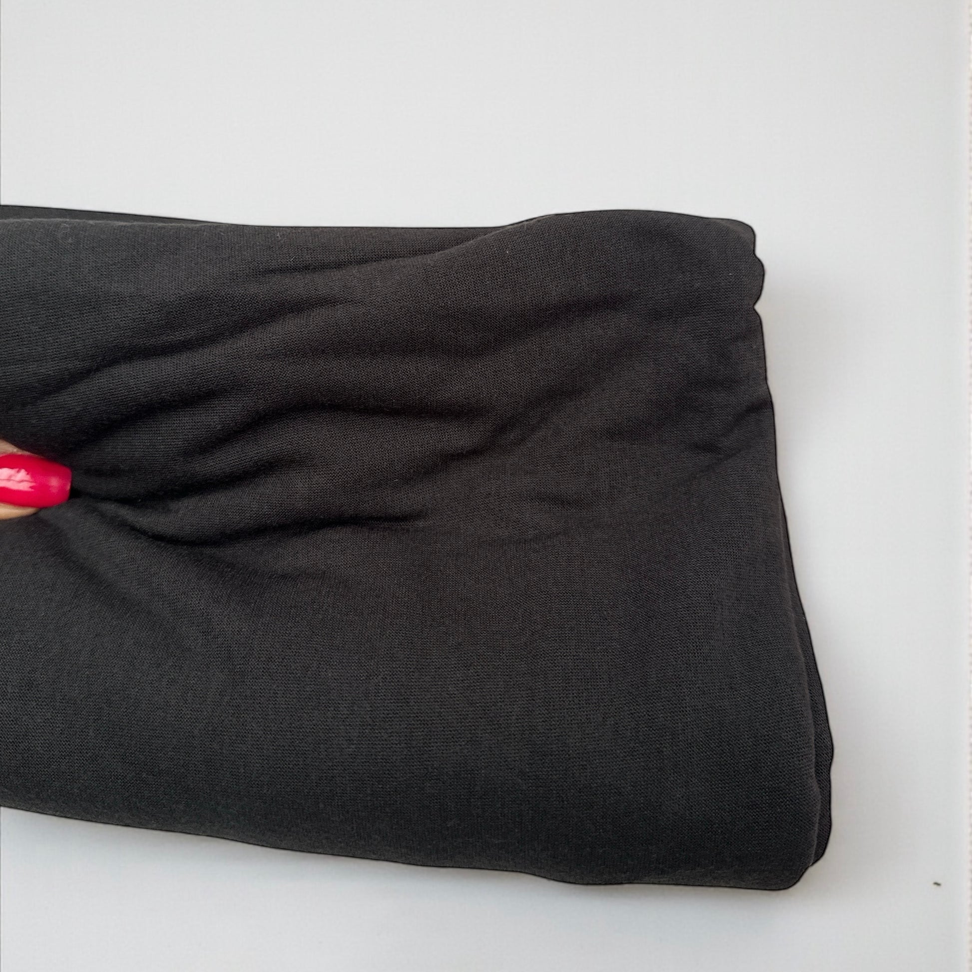 Black Long Stretch Jersey Headwrap – Soft Elastic Turban Head Wrap Scarf for Protective Styling & Fashion Looks - Fatisha Boutique #