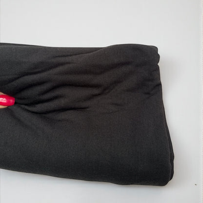Black Long Stretch Jersey Headwrap – Soft Elastic Turban Head Wrap Scarf for Protective Styling & Fashion Looks - Fatisha Boutique #