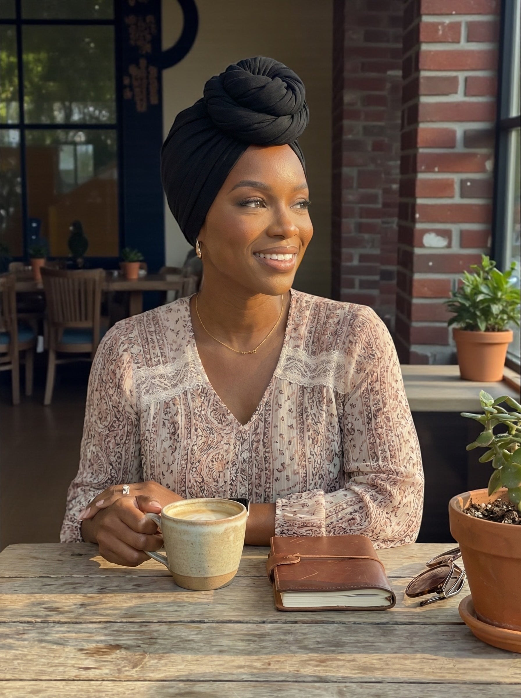 Black Long Stretch Jersey Headwrap – Soft Elastic Turban Head Wrap Scarf for Protective Styling & Fashion Looks - Fatisha Boutique #