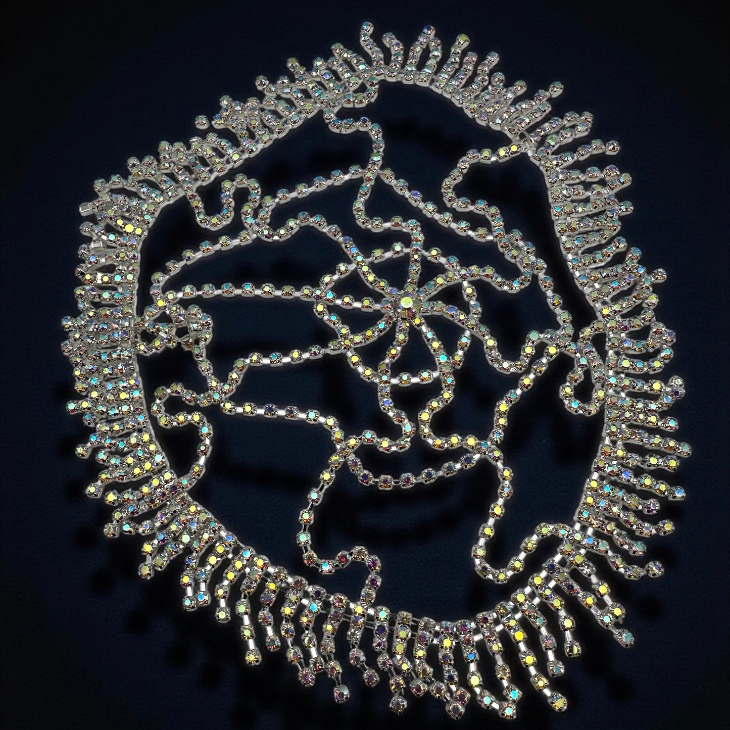 Luxury Crystal Diamante Rhinestone Multi-Layered Tassels Headpiece – Elegant Bridal & Evening Hair Jewellery - Fatisha Boutique # Fatisha Boutique