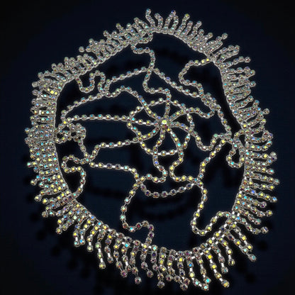 Luxury Crystal Diamante Rhinestone Multi-Layered Tassels Headpiece – Elegant Bridal & Evening Hair Jewellery - Fatisha Boutique #